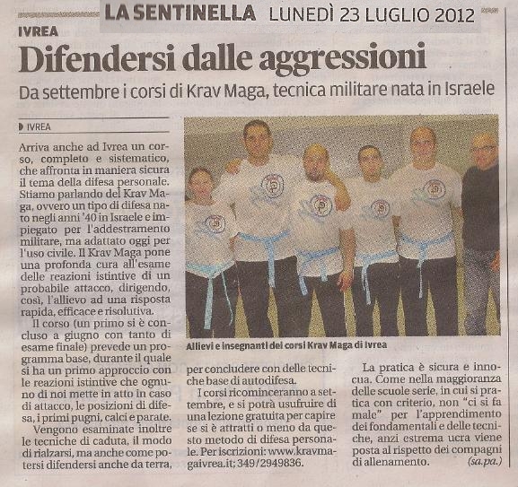 ArticoloKravMagaIvreaLuglio2012 ArticoloKravMagaIvreaLuglio2012